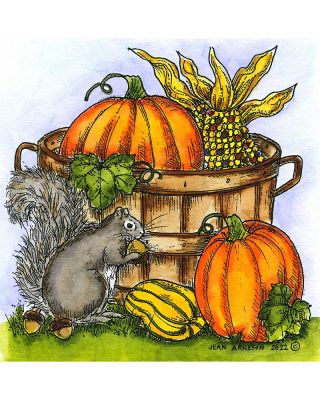 Squirrel Harvest Bushel Basket - PP11180