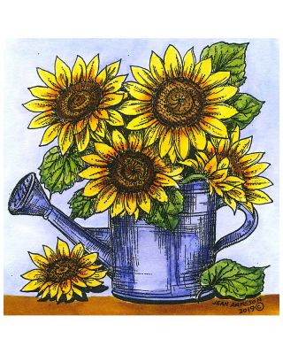 Sunflowers In Watering Can - PP10664