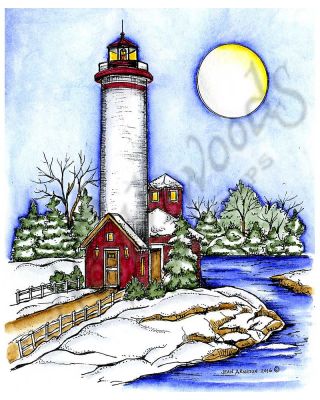 Tall Winter Lighthouse - P10140