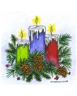 Three Candles and Pines - PP10682