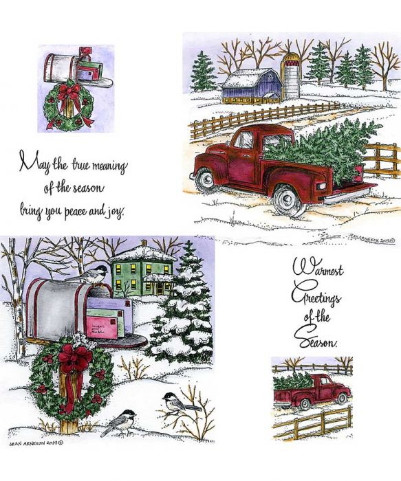 Old Fashioned Truck & Wreath Mailbox: NO-076
