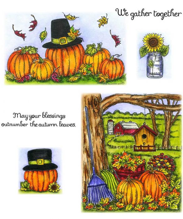 https://northwoodsrubberstamps.com/pub/media/catalog/product/cache/c687aa7517cf01e65c009f6943c2b1e9/p/i/pilgrim-pumpkins-and-leaves-and-fall-farm-scene-with-rake-no-178.jpg