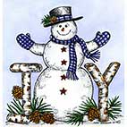 Wood Mounted Stamps: Winter
